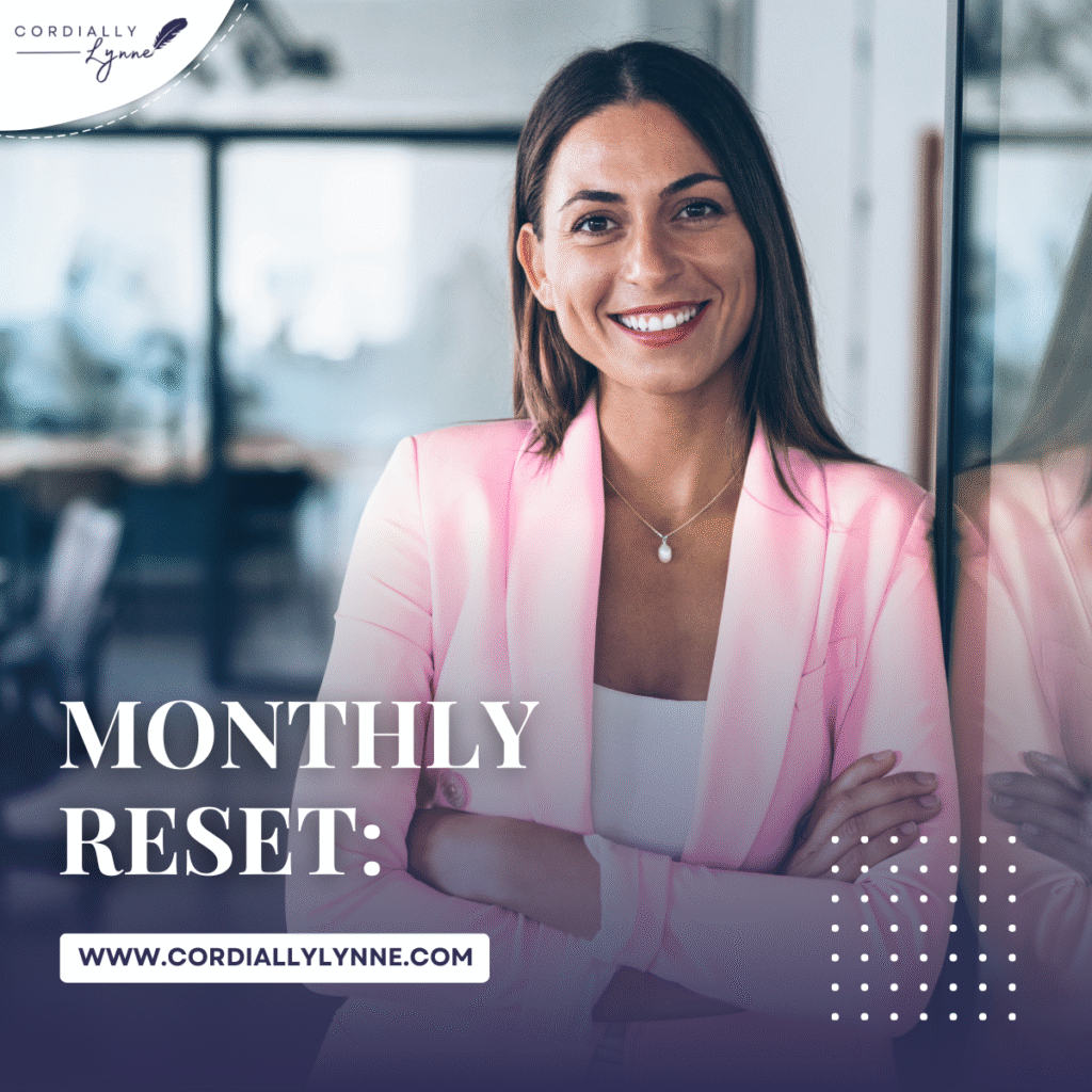 Monthly Reset: How I Create Clarity & Confidence Each Month